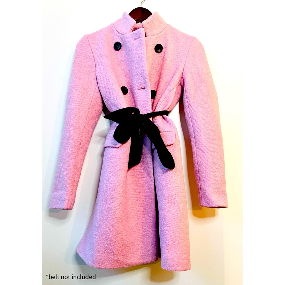 Ann Taylor (petite) - pink coat NEW with tags, tweed-look, soft interior